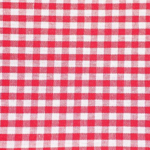 Bild 1 von Reststück VICHY KARO-Stoff - rot - 5 mm Karo - 120cm