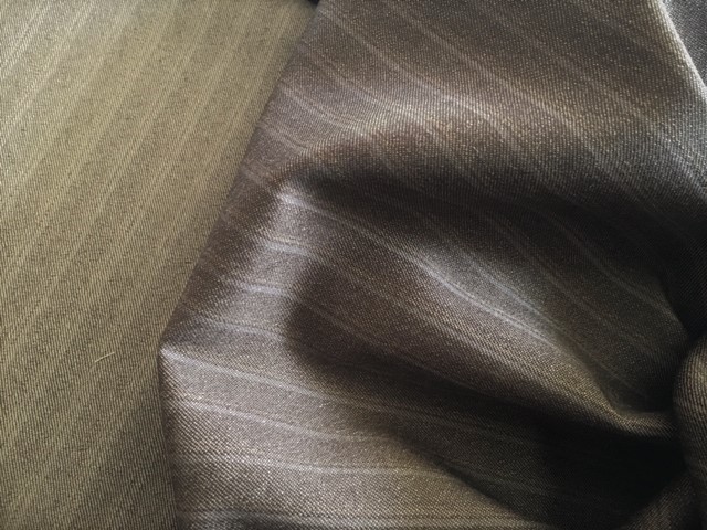 Bild 1 von Wollstoff - Schurwolle Cool wool - Streifenoptik mokka- 50 cm