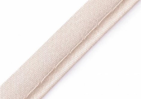 Bild 1 von Reststück Paspel Paspol  / Biese Satin - 10 mm breit - sand beige hell gold 230cm