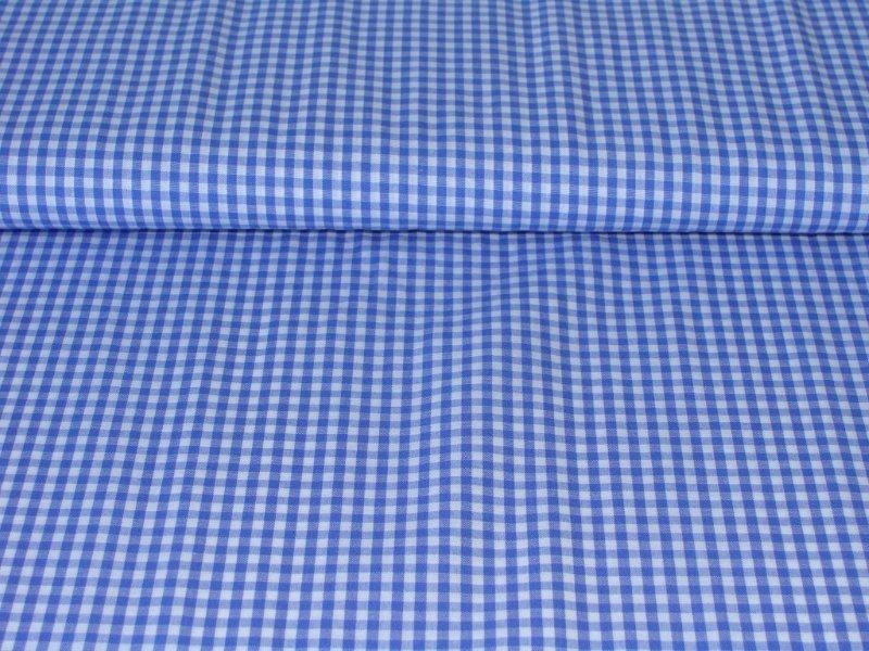 Bild 1 von Reststück VICHY KARO-Stoff - mittelblau - 3 mm Karo - 150 cm