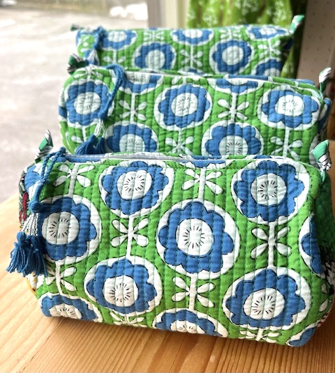Bild 1 von Kosmetiktasche Beautybag - Handdruck Stoff Indien - in Größe S