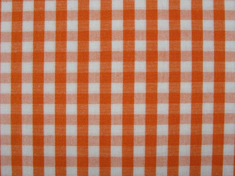 Bild 1 von Reststück VICHY KARO-Stoff - orange - 5 mm Karo - 150 cm