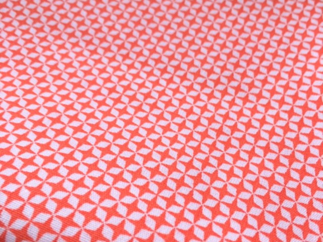 Bild 1 von Reststück Baumwollstoff Popeline - Ornamente -  koralle  - 175 cm