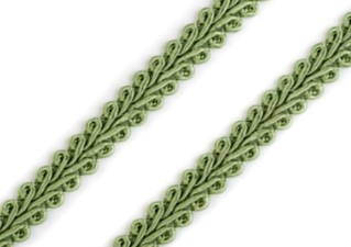Bild 1 von Reststück Borte Posamentborte - 8 mm breit - altgrün  220cm