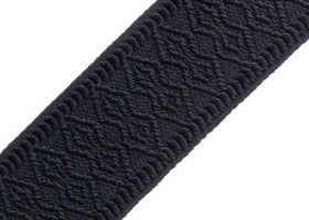 Bild 1 von Gummiband für Trachtengürtel - 4 cm  - blau schwarz Dirndlgürtel elastisch gewebt