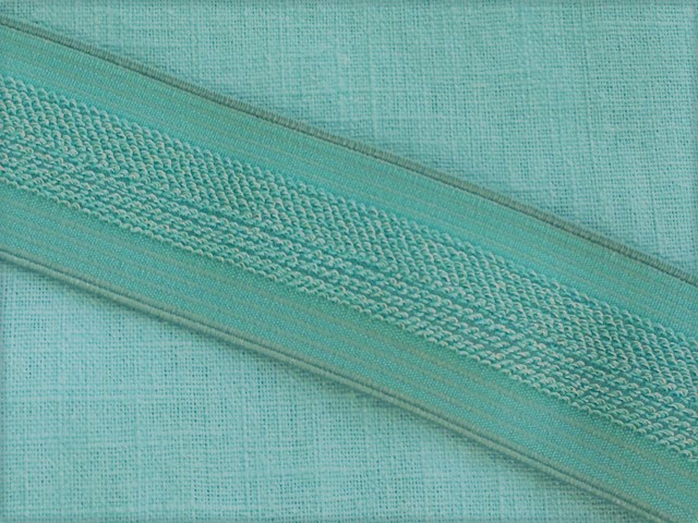Bild 1 von Gummiband für Trachtengürtel - 4 cm  - seegrün Dirndlgürtel elastisch gewebt