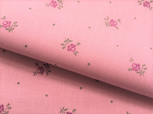 Bild 1 von Dirndl Stoff Blumen 3 farbig altrosa grün beere - 50 cm