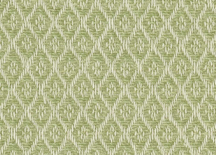 Bild 1 von Reststück Jacquard Mischgewebe knitterarm Ornamentmuster Waben - zartgrün - 200 cm