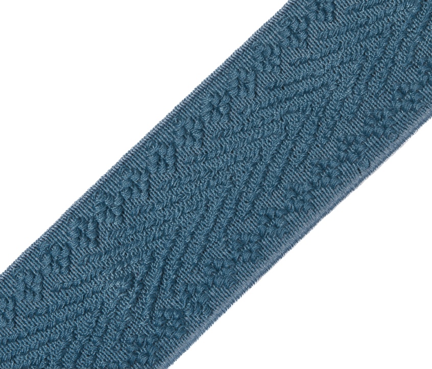 Bild 1 von Gummiband für Trachtengürtel - 4 cm  - altblau taubenblau  Dirndlgürtel elastisch gewebt