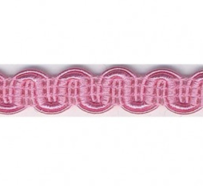 Bild 1 von Posamentborte Bogen - 10 mm breit - dunkelrosa - Farbe 76