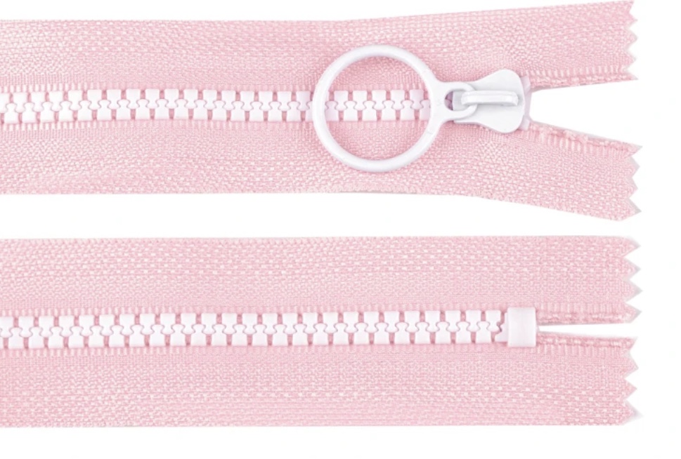 Bild 1 von Reißverschluss  mit buntem Schieber - Länge 20 cm  - 2-farbig  rosa weiß
