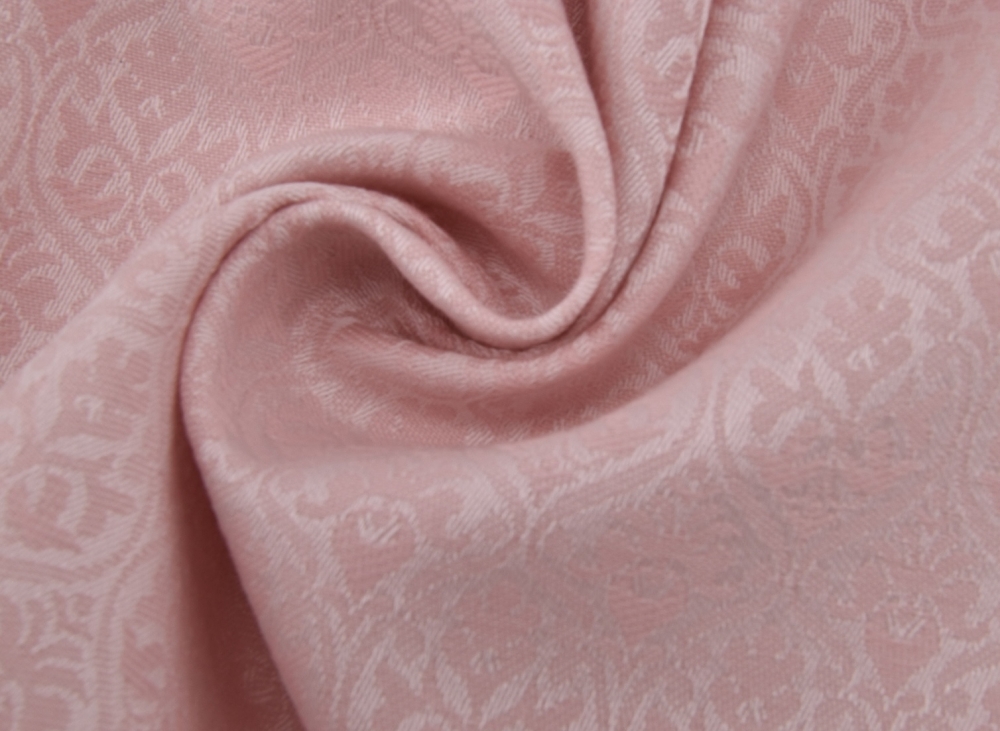 Bild 1 von Jacquard Mischgewebe knitterfrei Ornamentmuster - zartrosa pastell - 50 cm
