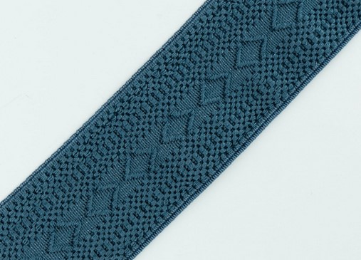 Bild 1 von Gummiband für Trachtengürtel - 4 cm  - taubenblau Dirndlgürtel elastisch gewebt