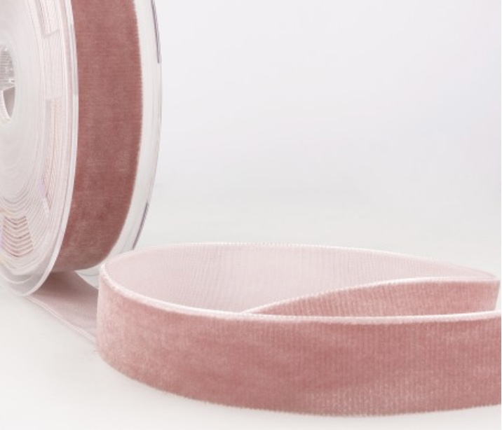 Bild 1 von Samtband Samt Samtbänder - 7 mm breit - col 77 altrosa 3 Meter