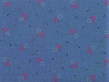 Bild 1 von Dirndl Stoff Baumwollsatin kleine Blumen - altblau - zartrosa - pastel  50 cm