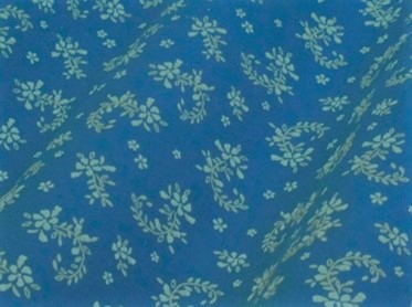 Bild 1 von Dirndl Stoff Baumwollsatin Blumen - petrol blau - 50 cm