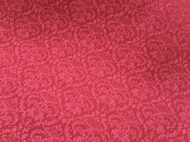 Bild 1 von Dirndl Stoff Baumwollsatin Ornamente - korallenrot rot Ton in Ton - 50 cm