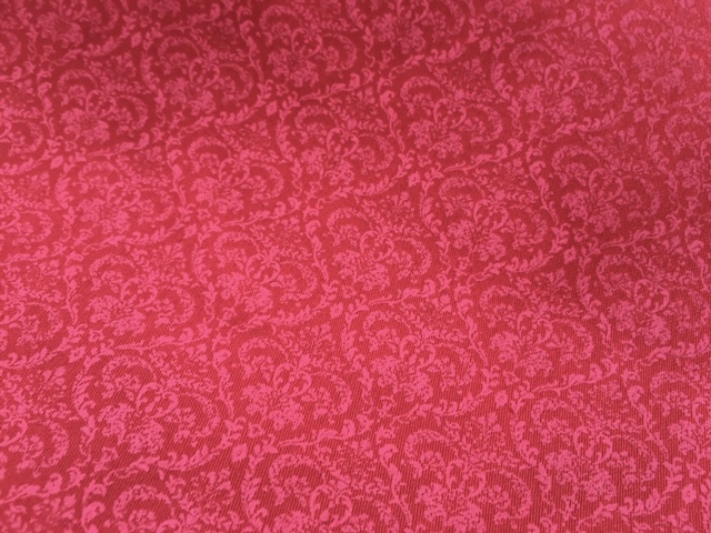 Bild 1 von Dirndl Stoff Baumwollsatin Ornamente - korallenrot rot Ton in Ton - 50 cm