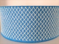 Gummiband für Trachtengürtel - 3,8 cm  - blau creme Dirndlgürtel elastisch gewebt