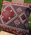 Bild 2 von Gobelin Kissenhülle - Marrakesch - weinrot creme  - 45x45cm