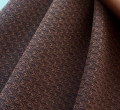 Bild 1 von Bengalin Stretch-Jacquard Mischgewebe knitterarm Ornamentmuster Waben - rotbraun schwarz  - 185 cm