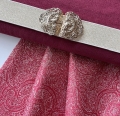 Bild 1 von Jacquard Stoff - Mischgewebe - rot lurex gold  - 2x100 cm
