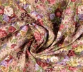 Dirndl Stoff Blumen - altrosa sand weinrot  - 50 cm