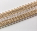 Gummiband für Trachtengürtel - 3,5 cm  - creme gold Dirndlgürtel elastisch