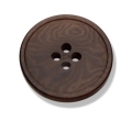 Herrenknopf - Steinnuss -  Weste Gilet - 4-Loch - braun  - 20mm