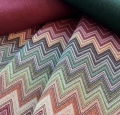 Bild 3 von Gobelin Jacquard - Dirndlstoff  gewebt  - Zackenmuster multicolor - 190 cm