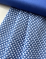 Bild 3 von Italienischer Stretch-Jacquard -  gewebt  - königsblau cremeweiß - 150 cm