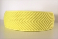 Gummiband für Trachtengürtel - 3,5 cm  - zitronen gelb Dirndlgürtel elastisch gewebt