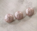 4 Stück Knopf - Dirndl - galvanisiert - creme 12mm
