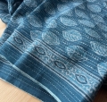 Bild 2 von Baumwollstoff - Indien  - handloom bestickt petrol blau - 50 cm