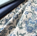 Bild 1 von Trachten Dirndl Stoff - Blumenmuster - creme blau seegrün - 190cm