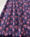 Bild 2 von Reststück Dirndl Stoff Blumen Ornamente -  dunkelblau  - 130 cm