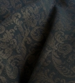 Bild 2 von Gobelin Jacquard - Dirndlstoff  gewebt  Ornamentmuster - dunkles petrolblau senfgelb - 190 cm