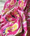 Bild 2 von Reststück Baumwollstoff - Indien  - blockprint Handdruck Ornamentmuster pink - 260 cm