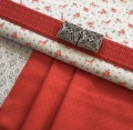 Bild 2 von Jacquard-Dirndl Stoffpaket silbergrau rot Maria