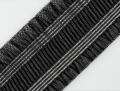 Reststück Gummiband für Trachtengürtel - 6 cm  - Falten schwarz Dirndlgürtel elastisch 40 cm