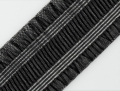 Reststück Gummiband für Trachtengürtel - 6 cm  - Falten schwarz Dirndlgürtel elastisch 40cm