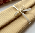 Jacquard Italien -  Streifen gewebt  Ton-in-Ton gold creme - 195 cm