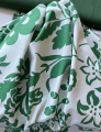 Bild 5 von Italienischer Baumwollstoff Popeline - grosse Blumen   -  cremeweiß grün - 50 cm