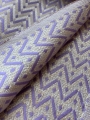 Bild 2 von Jacquard - Dirndlstoff  gewebt Zackenmuster- flieder sand lurex silber  - 50 cm
