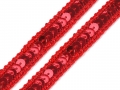 Bild 1 von Glitzerborte - Pailettenborte 10 mm breit - rot