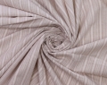 Reststück Baumwoll-Leinenstoff  - Streifen - sand creme -  195 cm