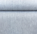 Reststück Fischgrat Halbleinen Baumwoll-Leinenstoff - Twill  - hellgrau -  68 cm
