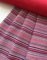 Bild 3 von Jacquard Dirndl-Stoffpaket Spenzer Rock Schürze Querstreifen Rottöne