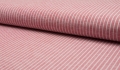 Viskose-Leinenstoff - Streifen zartes rot -  50 cm