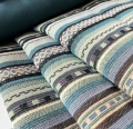 Bild 1 von  Jacquard - Dirndlstoff  gewebt Querstreifen  - multicolor -2x100 cm